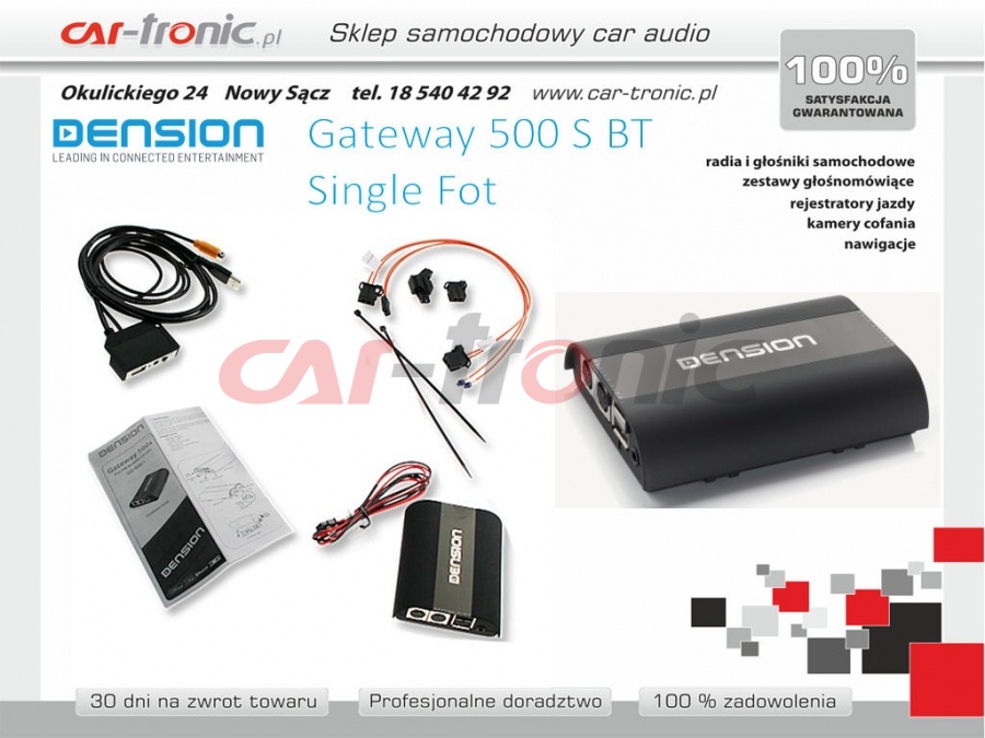 Dension Gateway 500S BT Bluetooth Audi BMW Mercedes Porsche SINGLE FOT