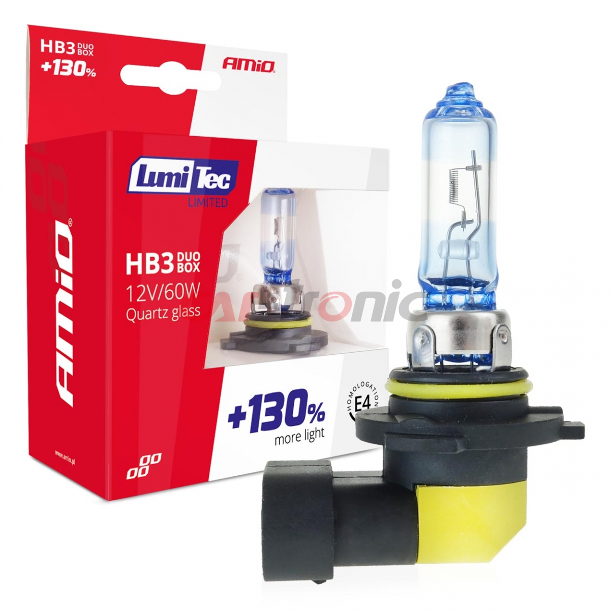 Żarówki halogenowe HB3 12V 60W LumiTec LIMITED +130% DUO AMIO-02103