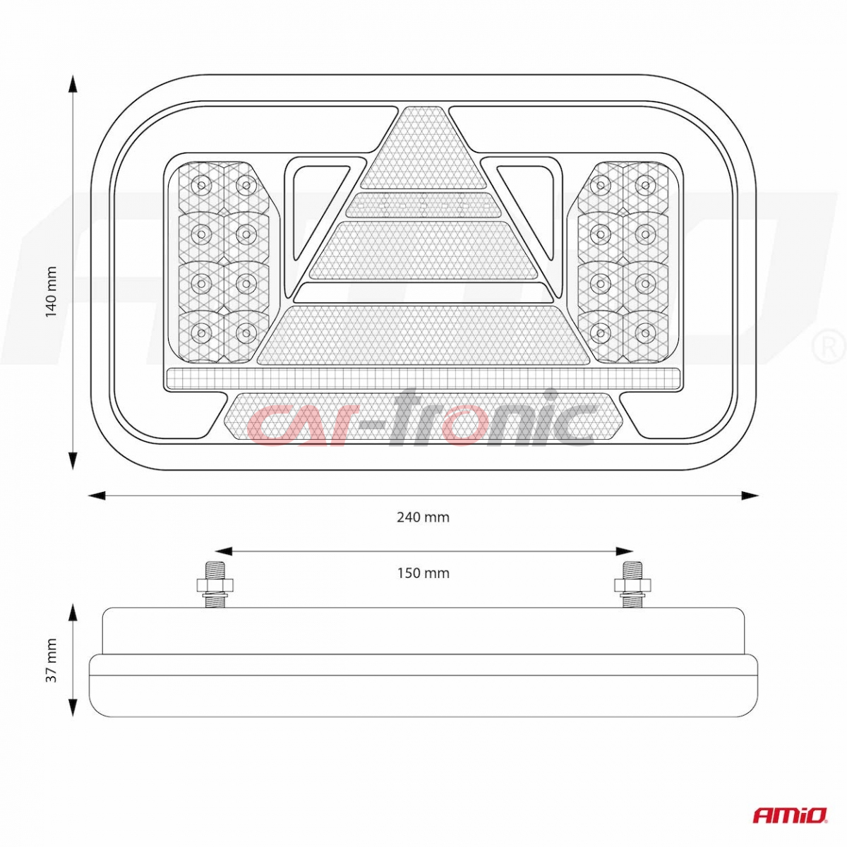 Lampa tylna zespolona LED RCL-03-R dynamiczna prawa AMIO-02367