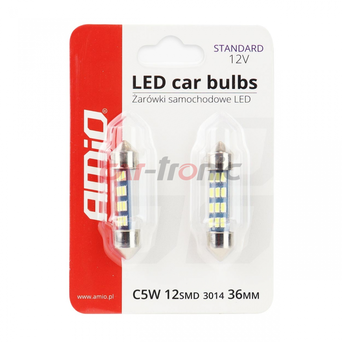 Żarówki LED STANDARD 3014 12SMD Festoon C5W C10W C3W 36mm White 12V