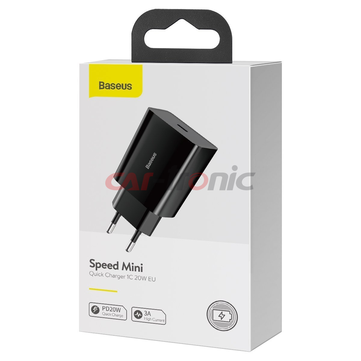 Ładowarka sieciowa Baseus Speed Mini Quick Charger, USB-C, PD, 3A, 20W czarna