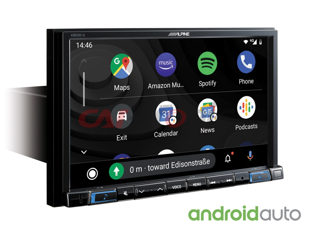 Stacja multimedialna Alpine X803D-U, nawigacja CarPlay, Android Auto, 8 calowy ekran dotykowy