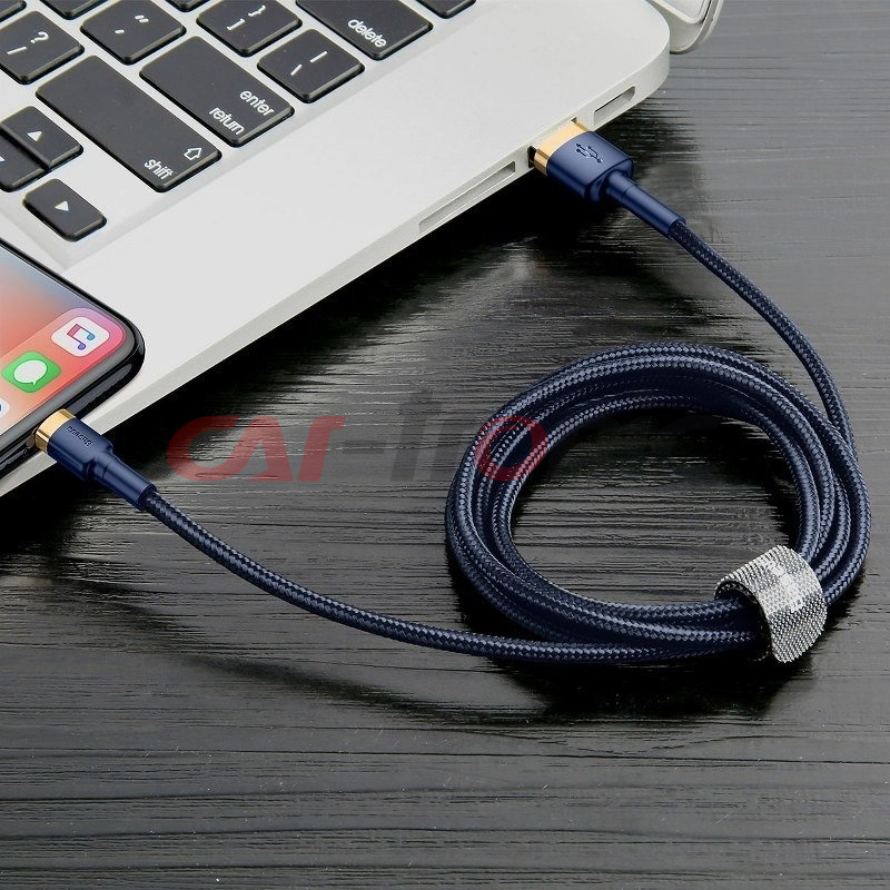 Kabel USB na Lightning Baseus Cafule 1.5A 2m złoto-granatowy