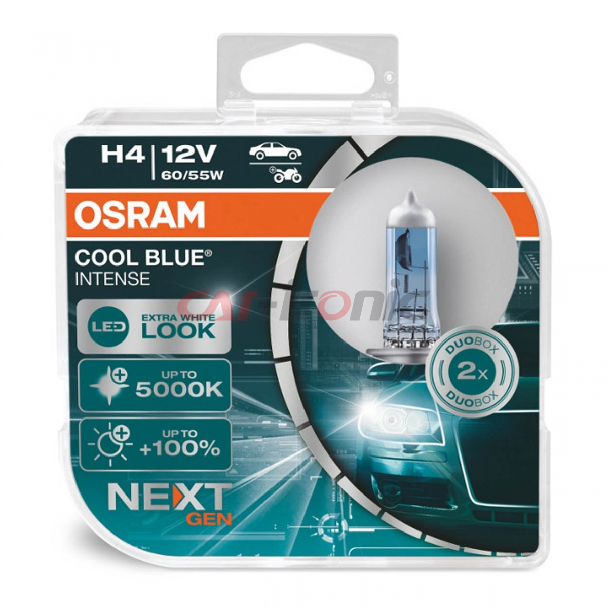 Żarówki halogenowe Osram H4 12V 60/55W P43t Cool Blue NEXT GEN 5000K / 2 szt.