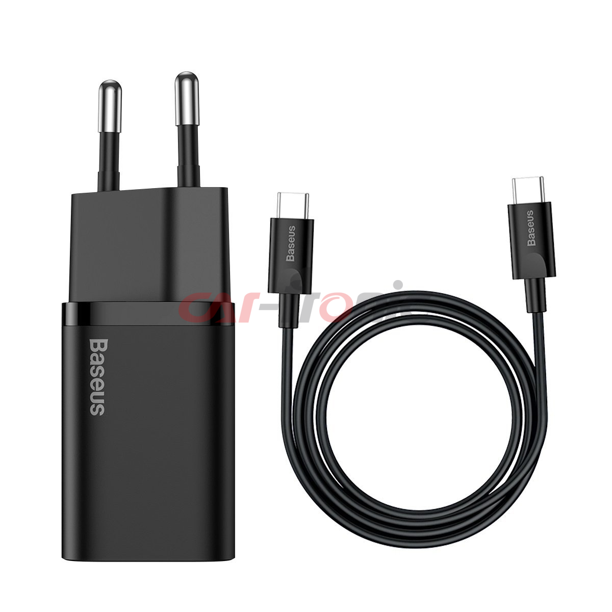 Ładowarka sieciowa USB-C Baseus Mini Power Delivery 25W z kablem USB-C 100 cm czarna