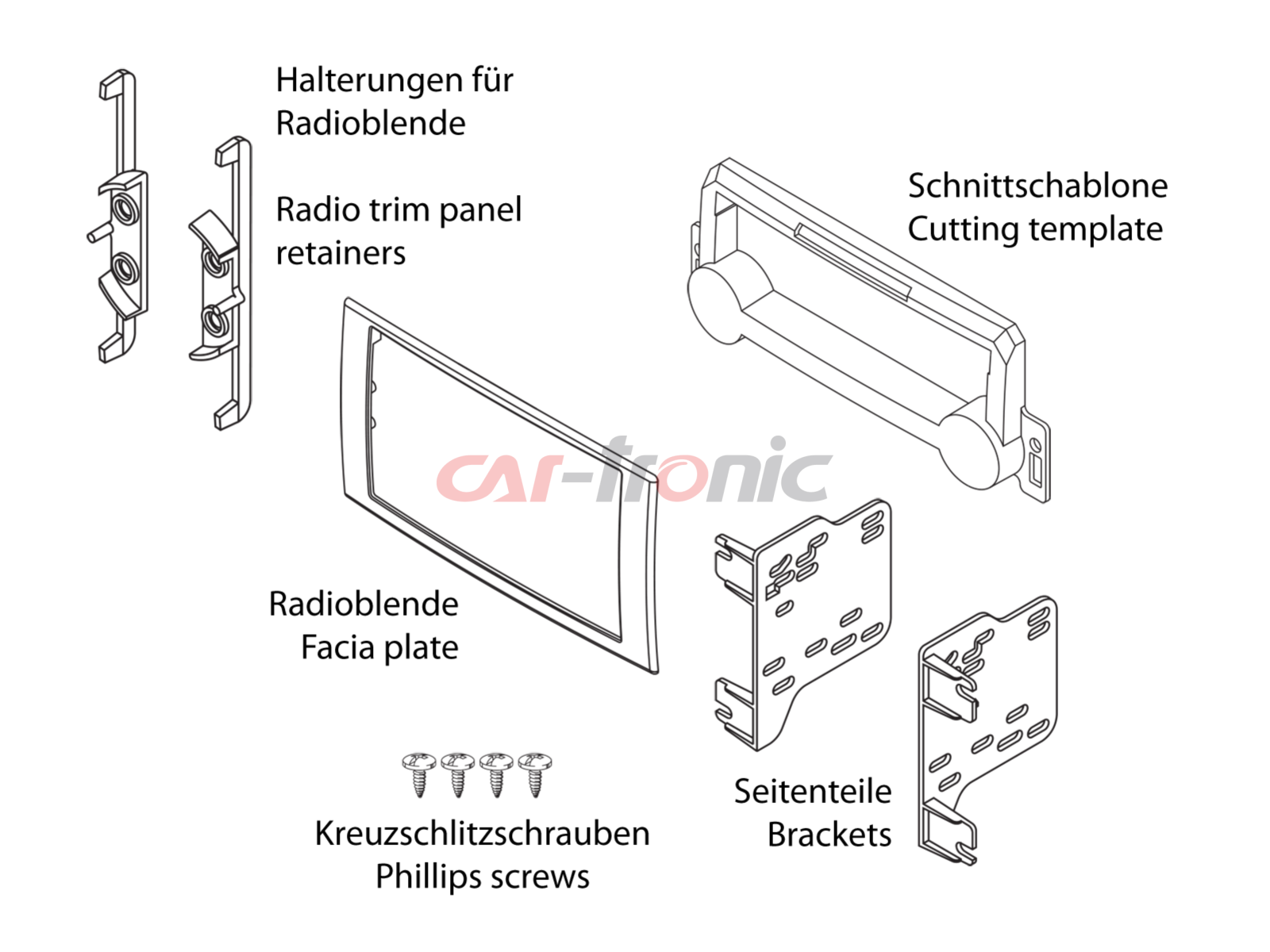 Ramka radiowa 2 DIN Chrysler PT Cruiser, Dodge Durango, Jeep Grand Cherokee