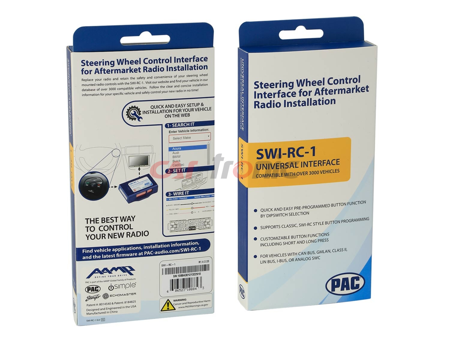 Adapter do sterowania z kierownicy CAN Bus/LAN/LIN Bus. Ford, Chevrolet, Chrysler, Lexus, Dodge, Honda, Nissan, Subaru, Toyota ... SWI-RC-1