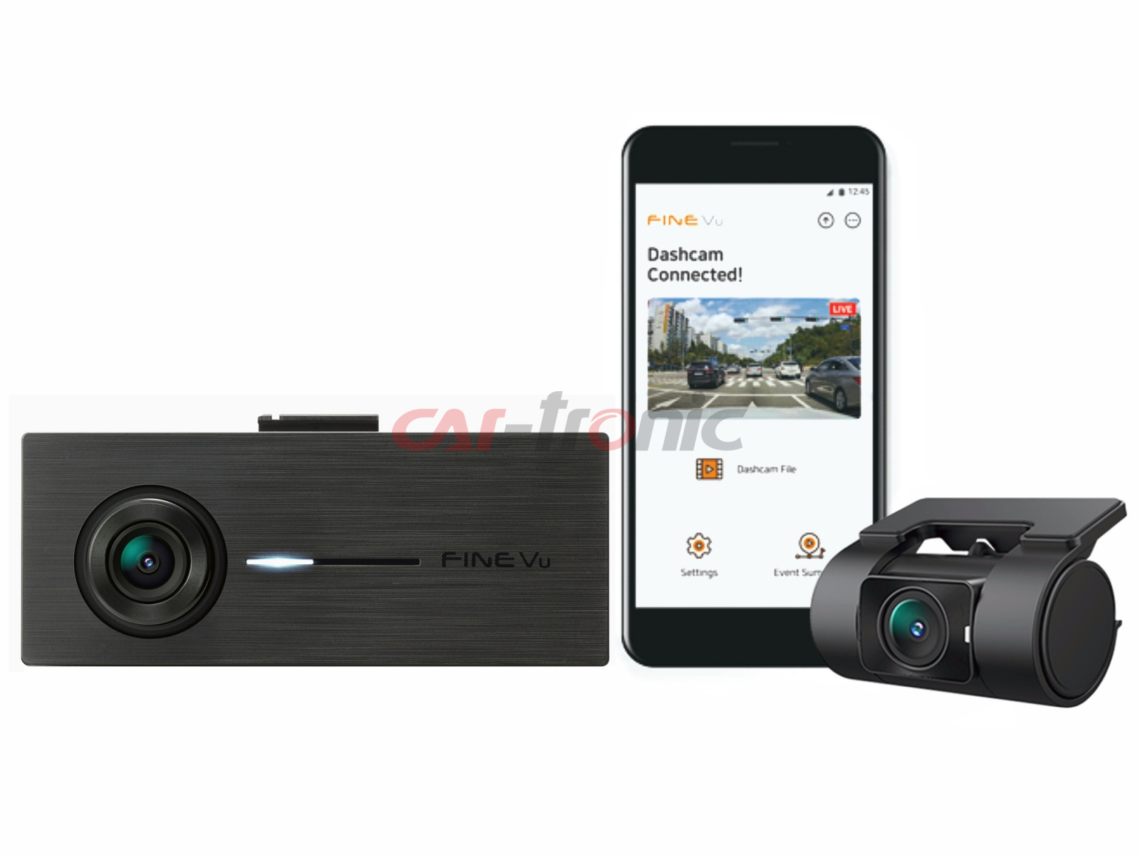 Wideorejestrator FineVu GX33 2xFHD WiFi GPS AI 32GB Fotoradary