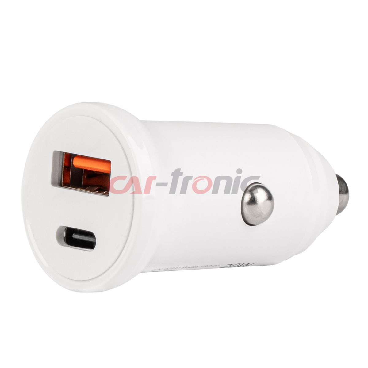 Ładowarka samochodowa PCH PRO-07 USB-C + USB 20W 12V 24V AMIO-02933