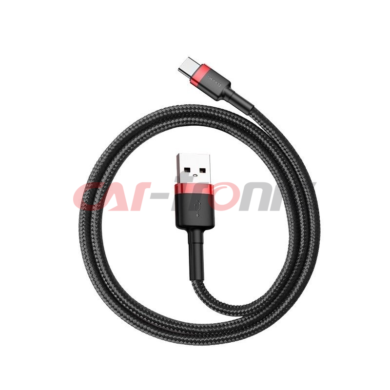 Kabel USB na USB-C Baseus Cafule 2A 3m czerwono-czarny