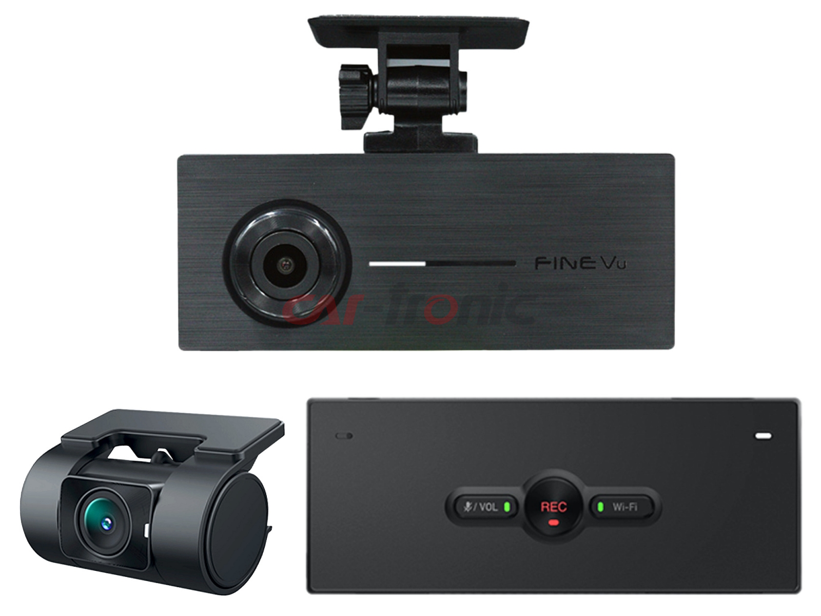 Wideorejestrator FineVu GX33 2xFHD WiFi GPS AI 32GB Fotoradary