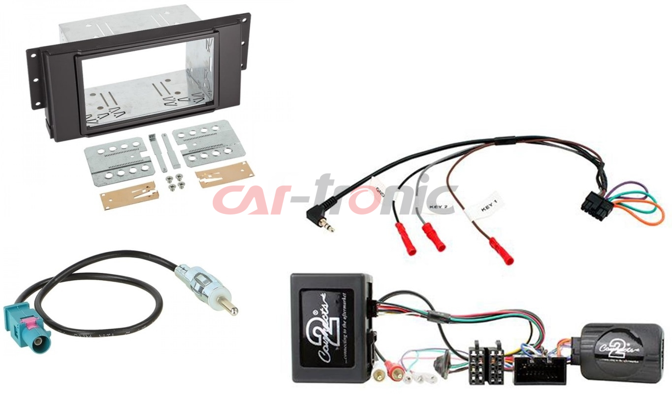 Zestaw montażowy 2 DIN Land Rover Freelander, Discovery, Range-Rover-Sport modele ze wzmacniaczem.