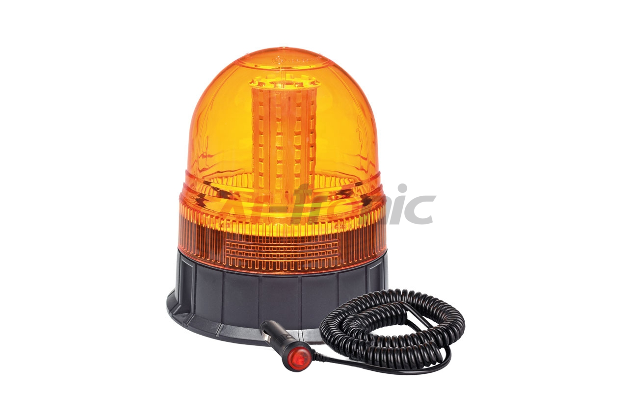 Lampa ostrzegawcza błyskowa kogut 80 LED magnes R10 12V 24V W09M AMIO-01502