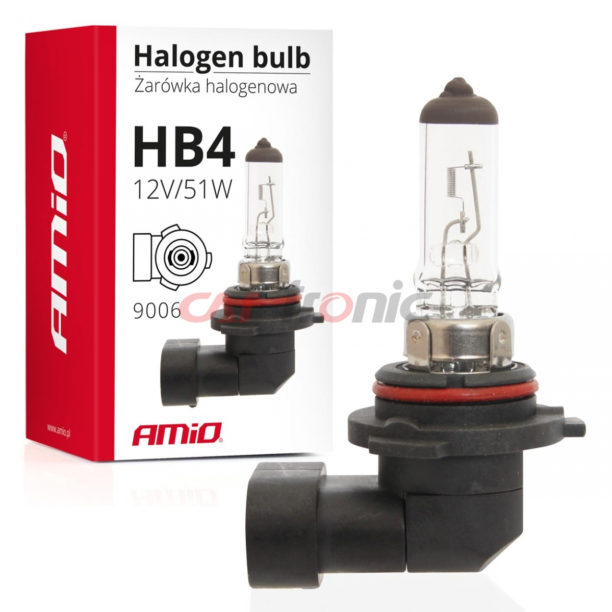 Żarówka halogenowa HB4 12V 51W 9006 AMIO-01480