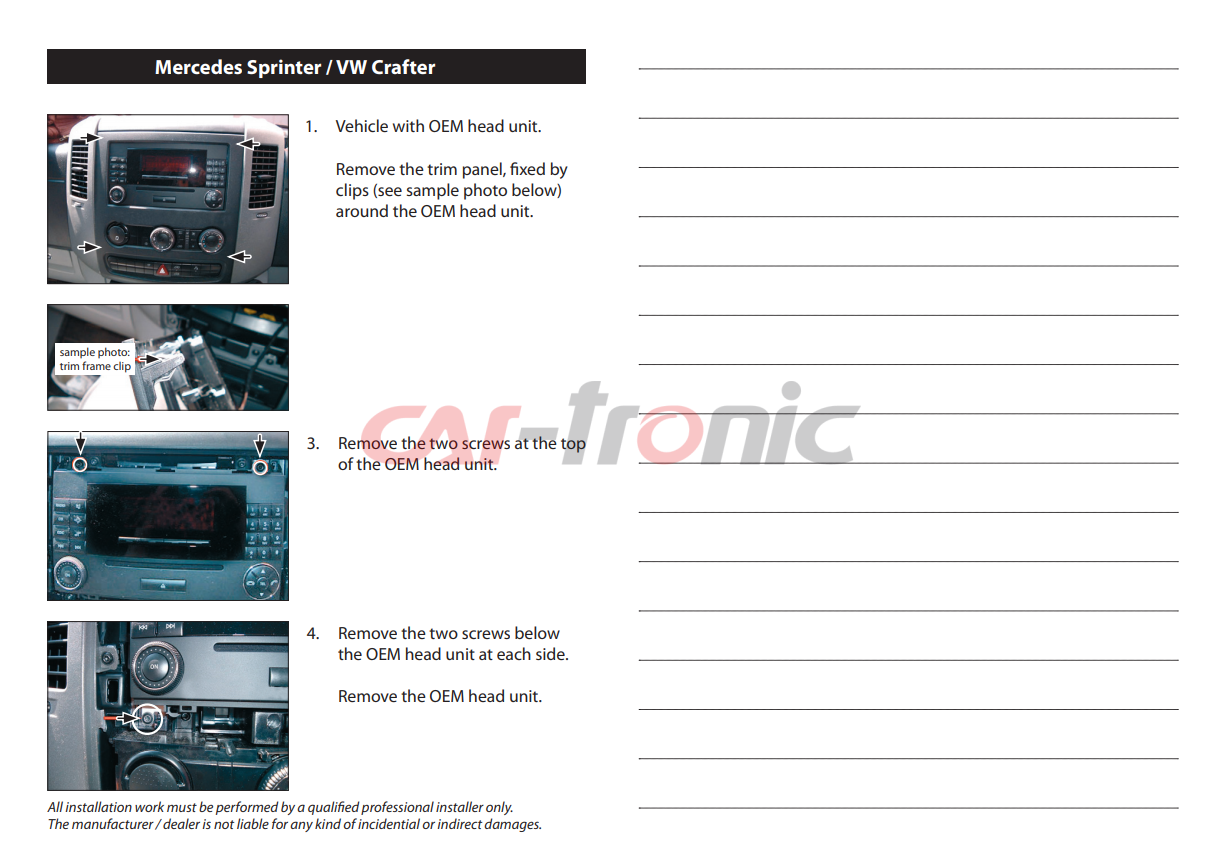 Ramka radiowa 2 DIN Mercedes A, B- class 2004->, Vito, Viano 2006->