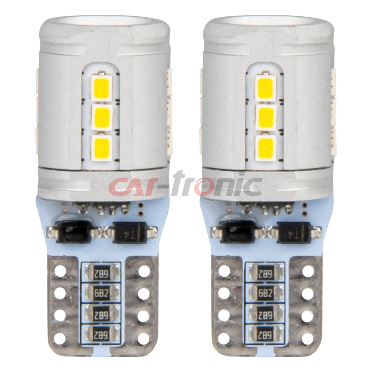 Żarówki LED CANBUS T10e W5W 15x2016 SMD White 12V 24V AMIO-03723