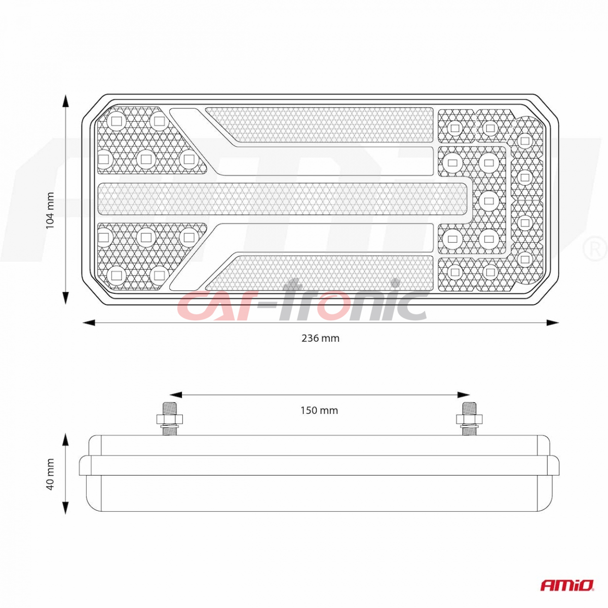 Lampa tylna zespolona LED RCL-01-L dynamiczna lewa AMIO-02472