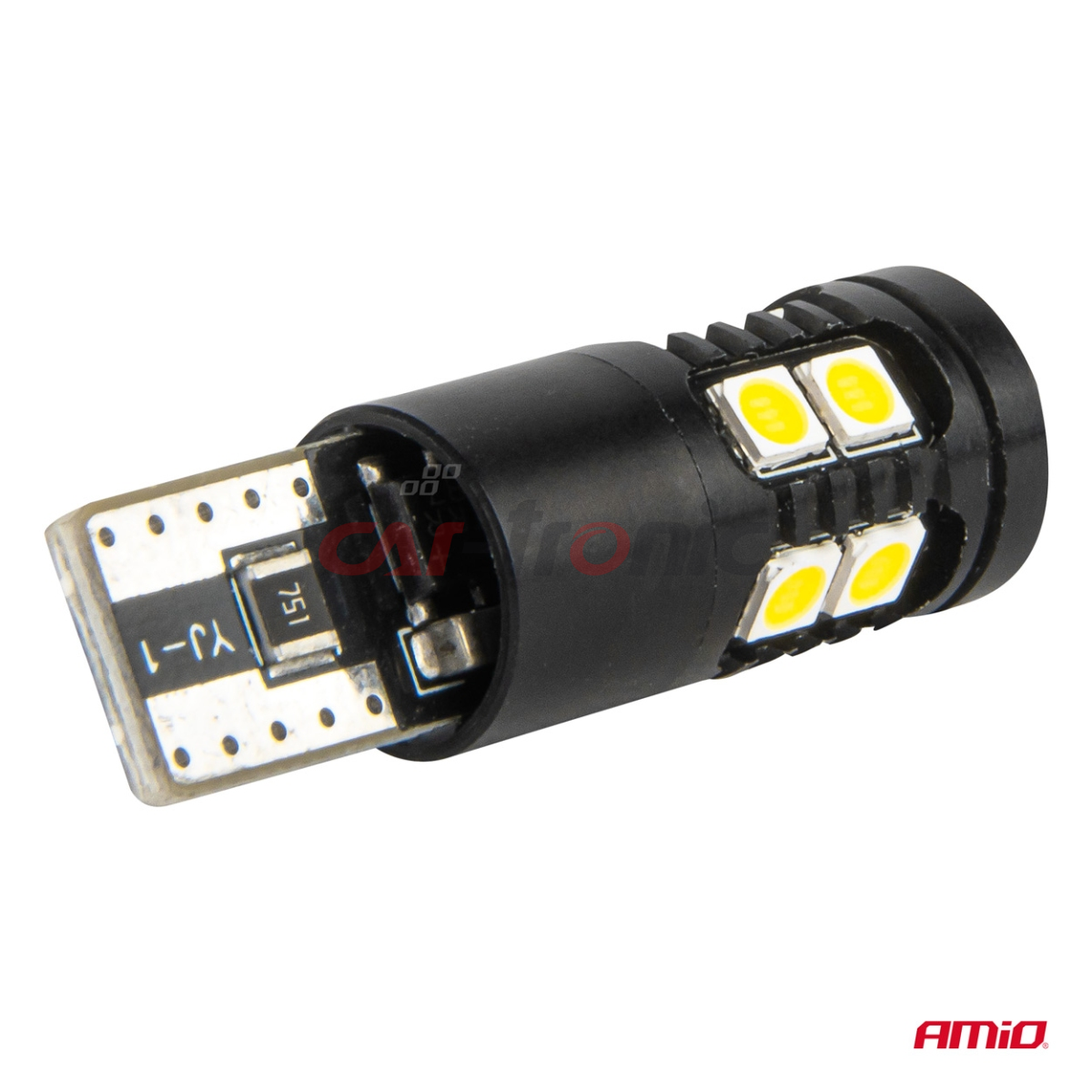 Żarówki LED CANBUS T10 W5W 13SMD 3030 White 12V 24V AMIO-04259