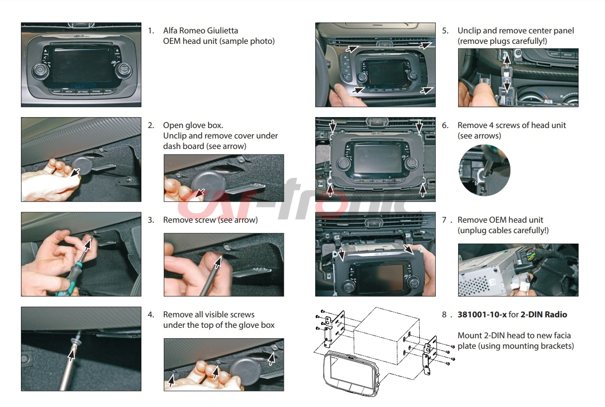 Ramka radiowa 2DIN Alfa Romeo Giulietta (940 Facelift) 10/2013 ->