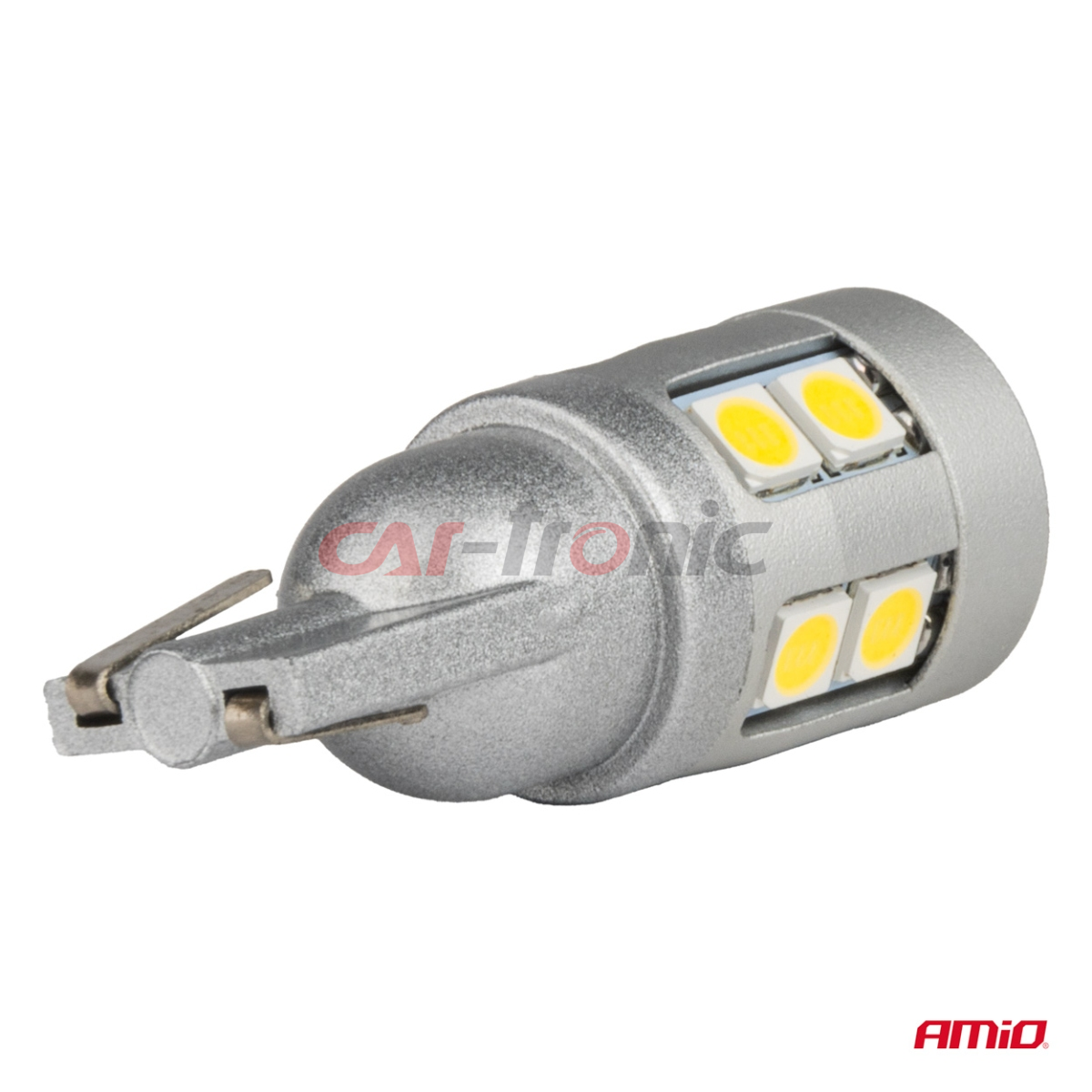 Żarówki LED CANBUS T10 W5W 12 SMD 3030 White 12V 24V AMIO-04243