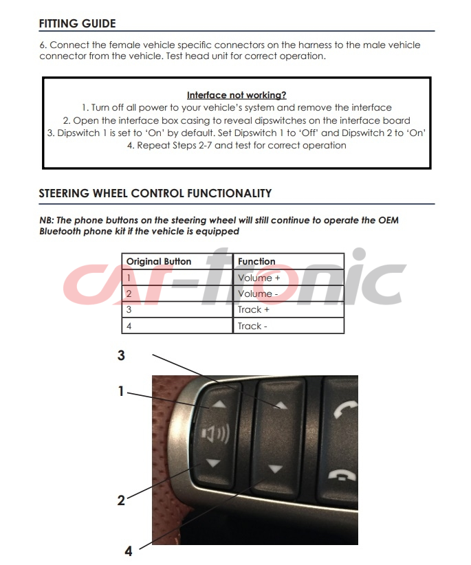 Adapter do sterowania z kierownicy DAF CF, XF 2017 -> CTSDF002.2