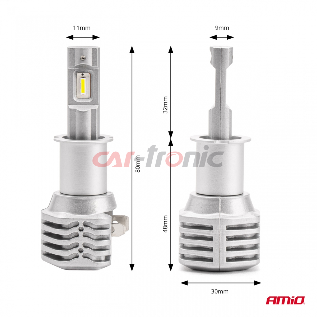 Żarówki samochodowe LED seria X1 H3 6500K Canbus AMIO-02964