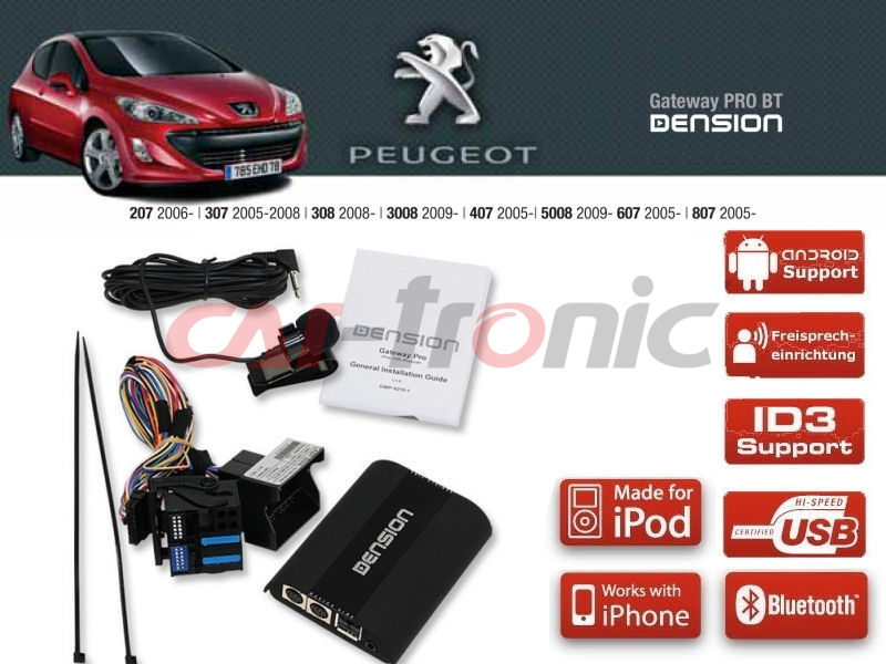 Dension Pro BT, Bluetooth, USB, DAB - Citroen, Peugeot