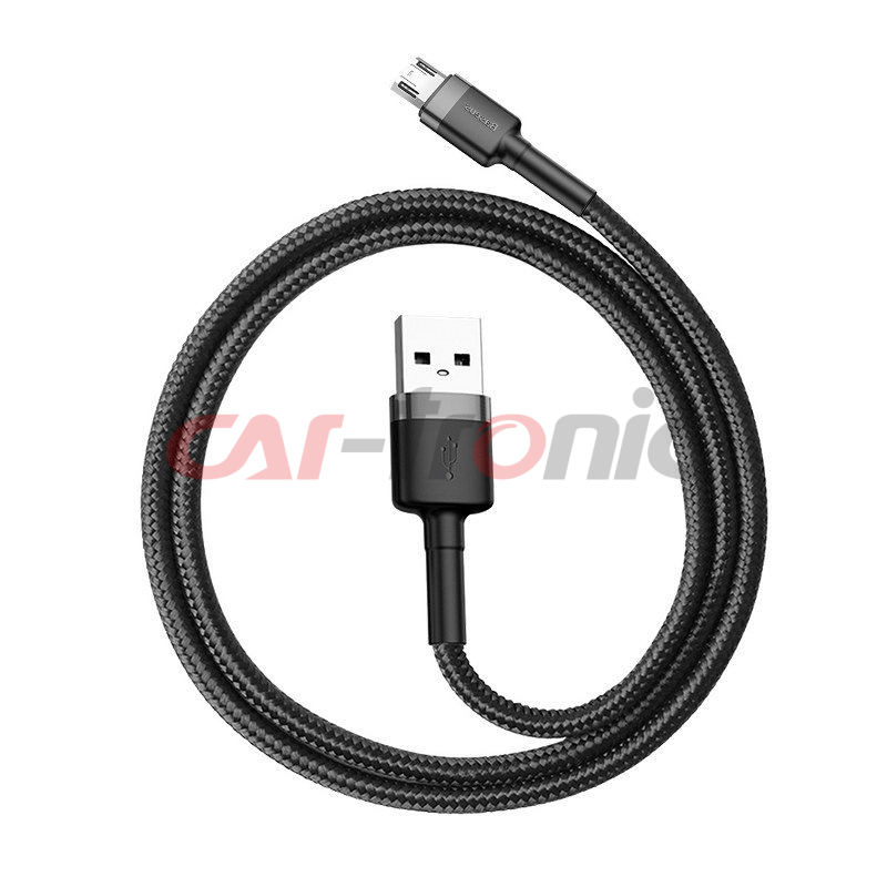 Kabel USB na micro USB Baseus Cafule 1.5A 2m szaro-czarny