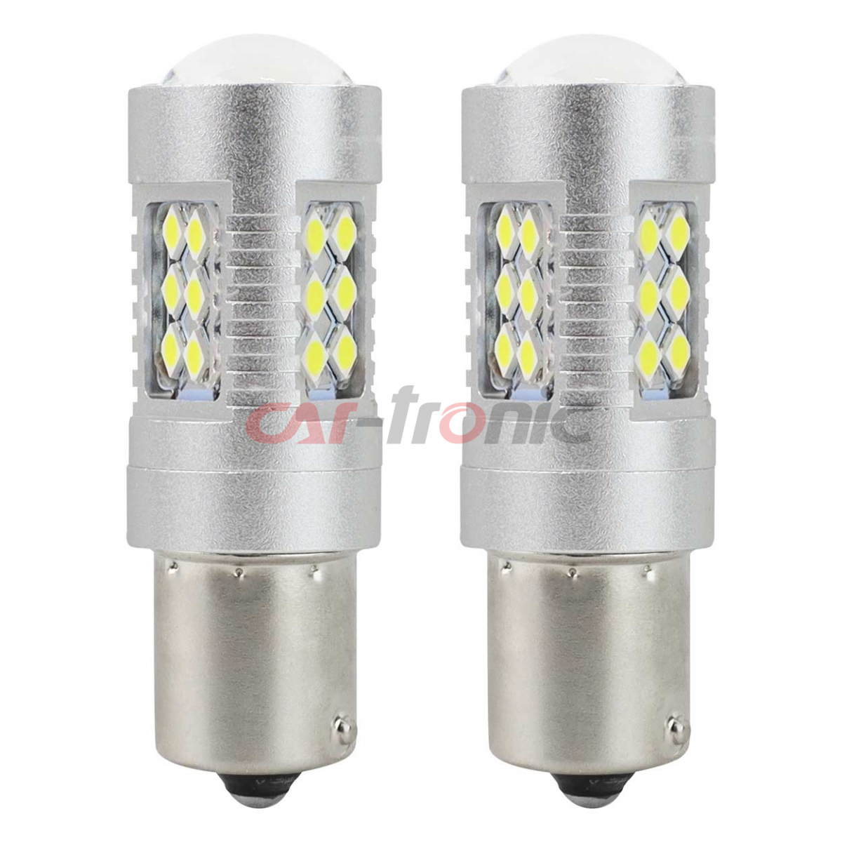 Żarówki LED CANBUS 3030 24SMD BA15S P21W White 12V 24V AMIO-01445