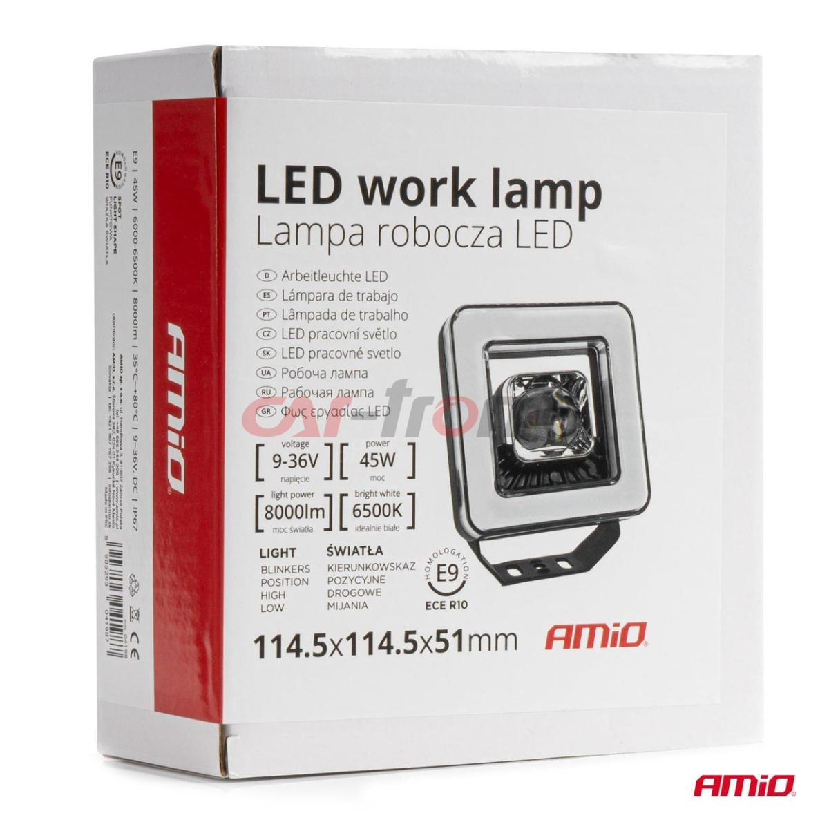 Lampa robocza szperacz LED AWL57 45W 6500K 8000lm 12V 24V AMIO-04198