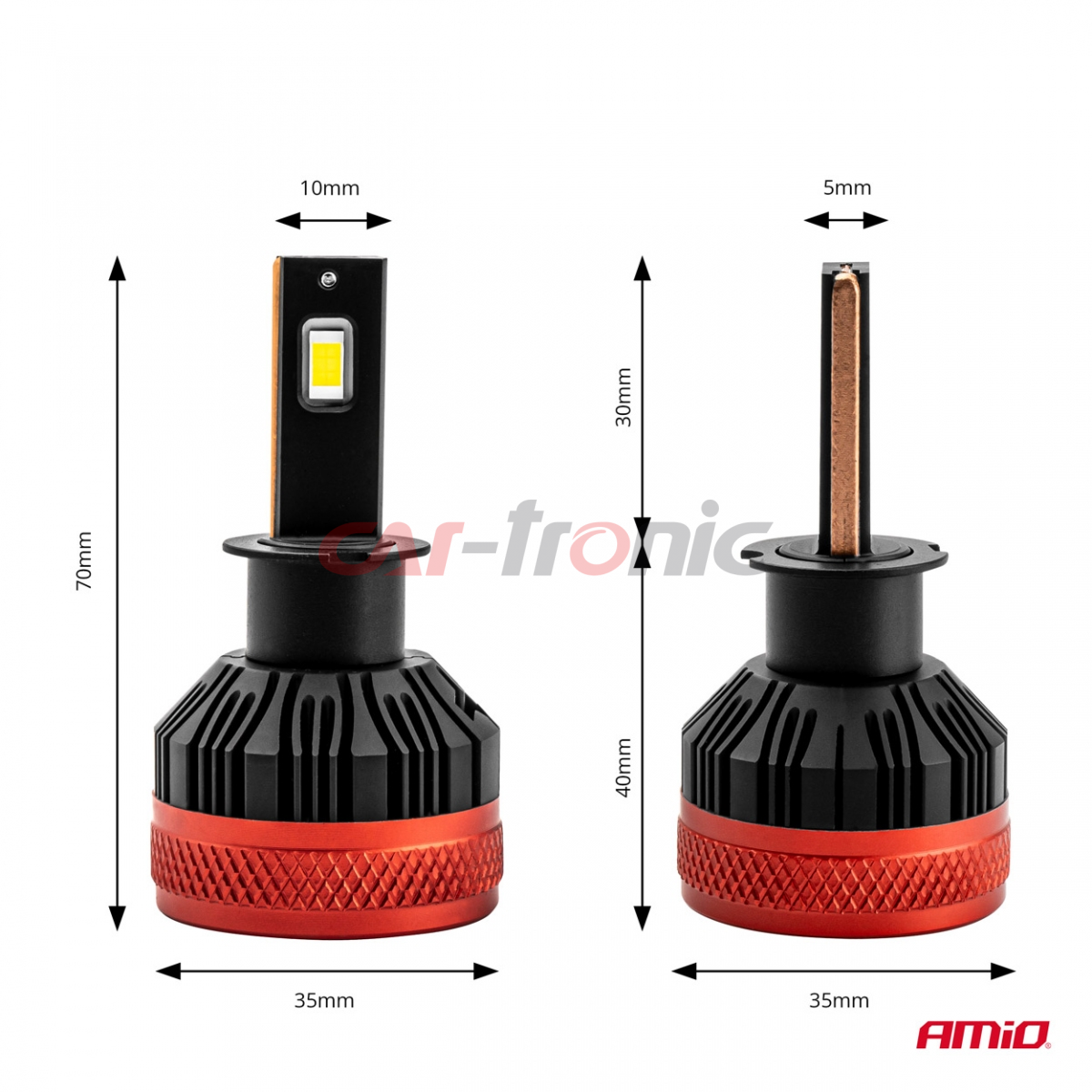 Żarówki samochodowe LED seria X3 H3 6500K Canbus AMIO-02978