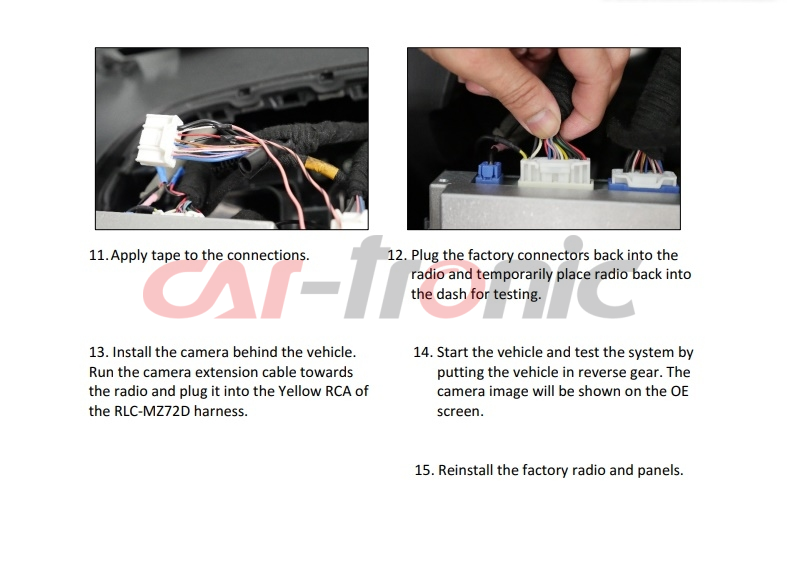 Adapter do kamery cofania Mazda 2015-> Radio 7 cali