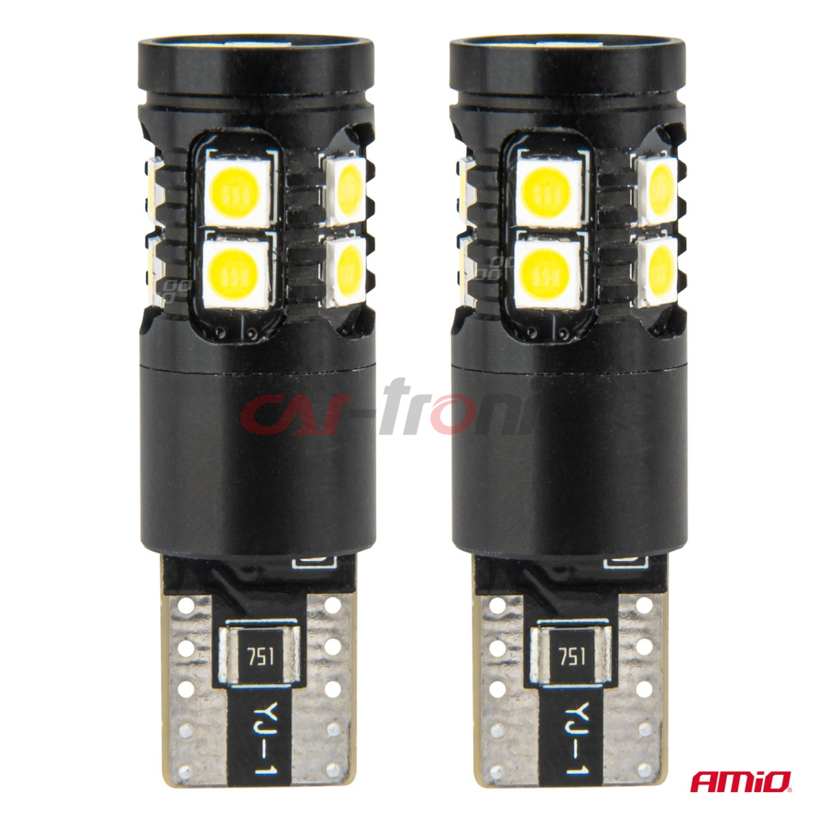 Żarówki LED CANBUS T10 W5W 13SMD 3030 White 12V 24V AMIO-04259