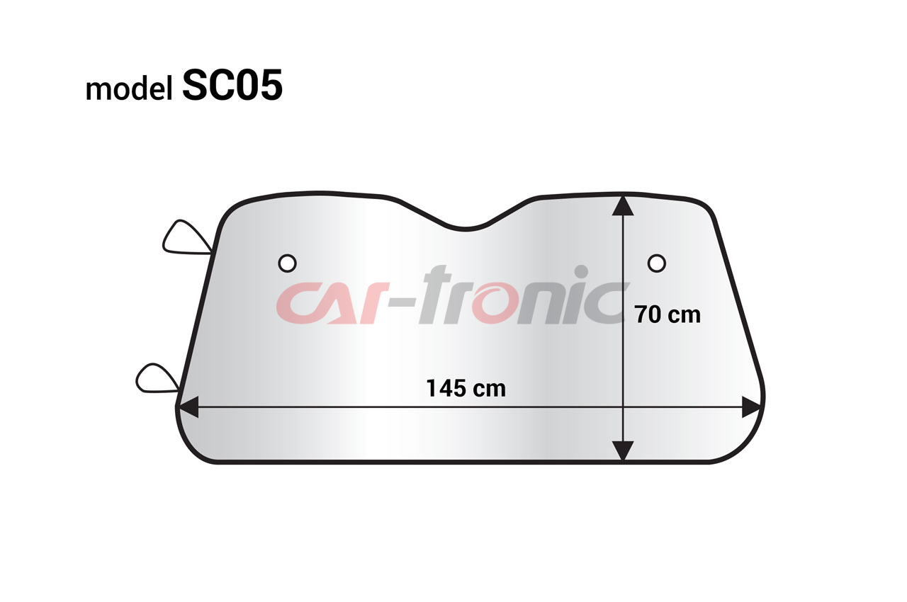 Osłona na szybę 140x70cm przeciwsłoneczna przeciwszronowa AMIO-01535