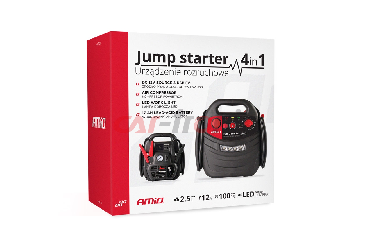 Urządzenie rozruchowe jump starter booster 4w1 12V AMIO-02523