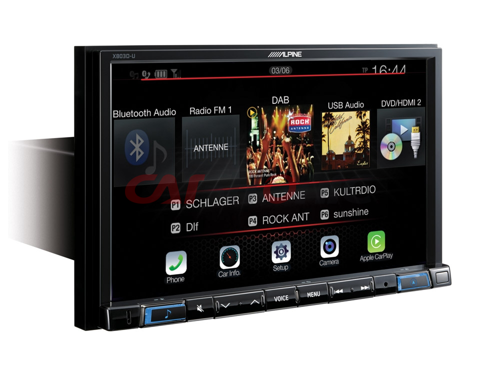 Stacja multimedialna Alpine X803D-U, nawigacja CarPlay, Android Auto, 8 calowy ekran dotykowy