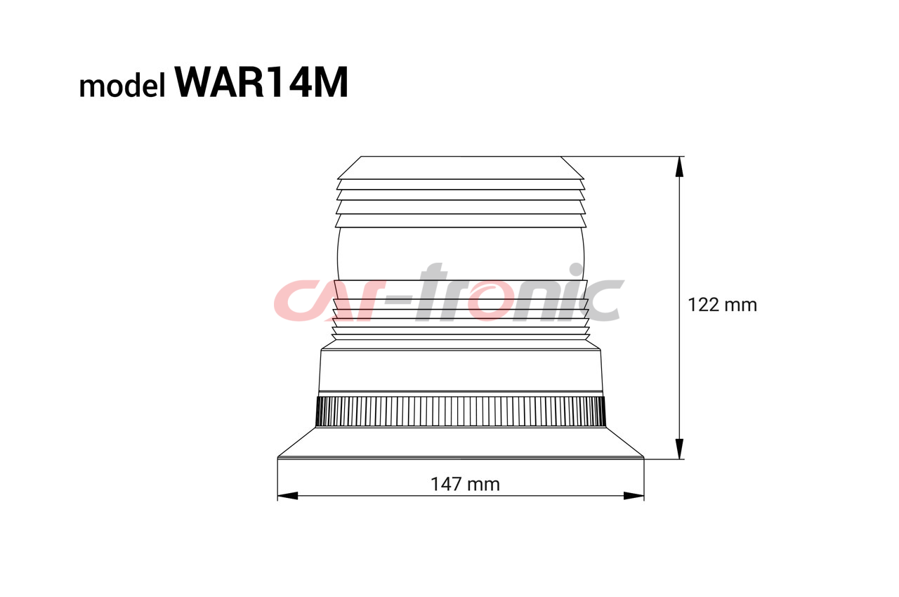 Lampa ostrzegawcza błyskowa kogut 80 LED magnes R10 12V 24V W14M AMIO-01503