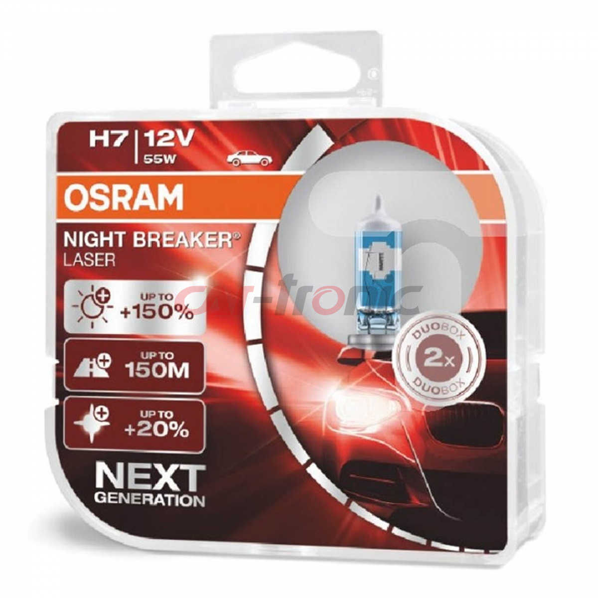 Żarówki halogenowe Osram H7 12V 55W PX26d NIGHT BREAKER LASER +150% /2szt./