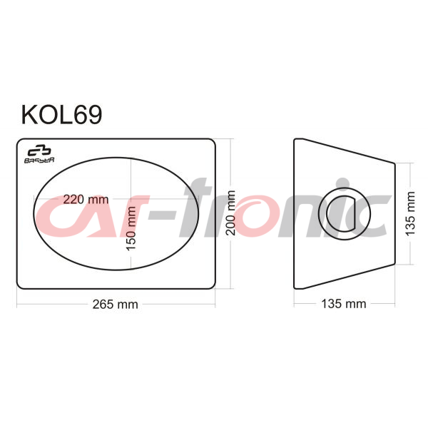 Obudowa głośnikowa KOL69 głośnik 6x9