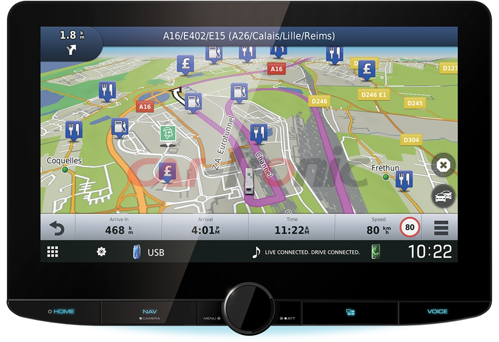 Stacja multimedialna 2 DIN Kenwood DNR992RVS 10,1 Cala