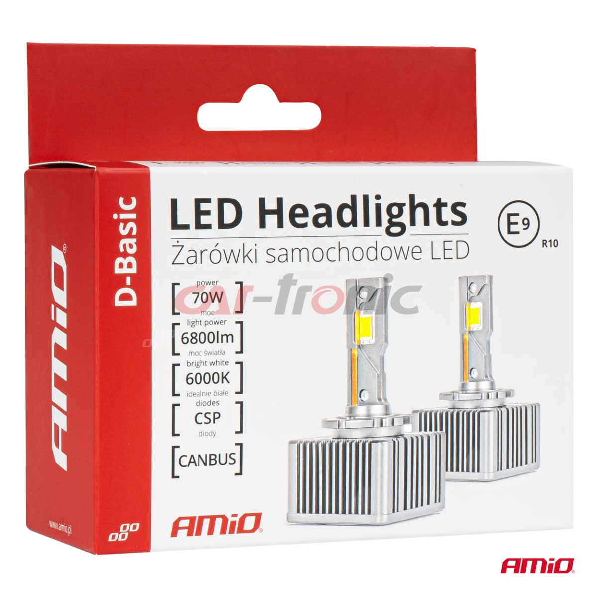 Żarówki samochodowe LED seria D-Basic D3S/D8S/D3R 6000K Canbus AMIO-03628