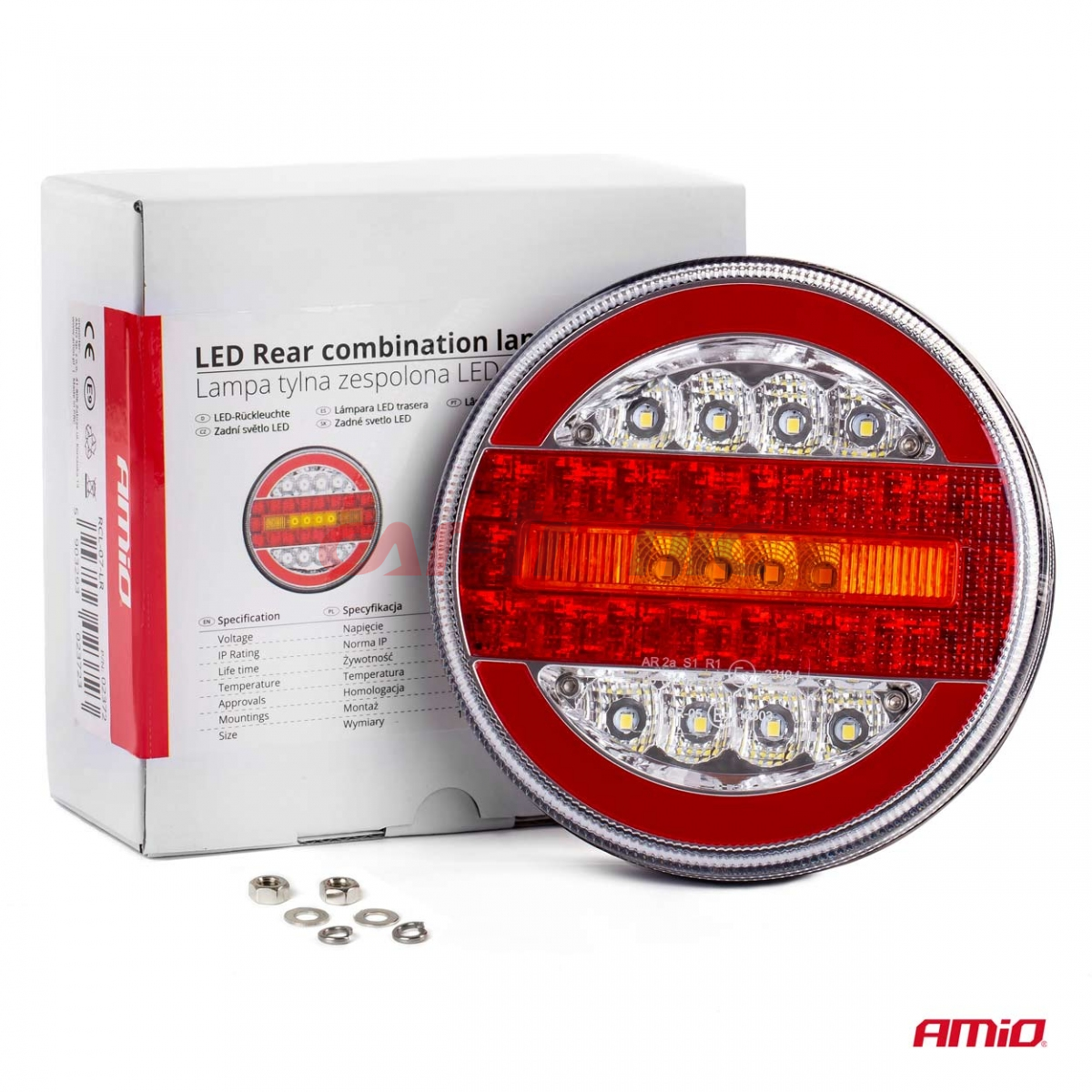 Lampa tylna zespolona LED RCL-07-LR dynamiczna lewa prawa AMIO-02372