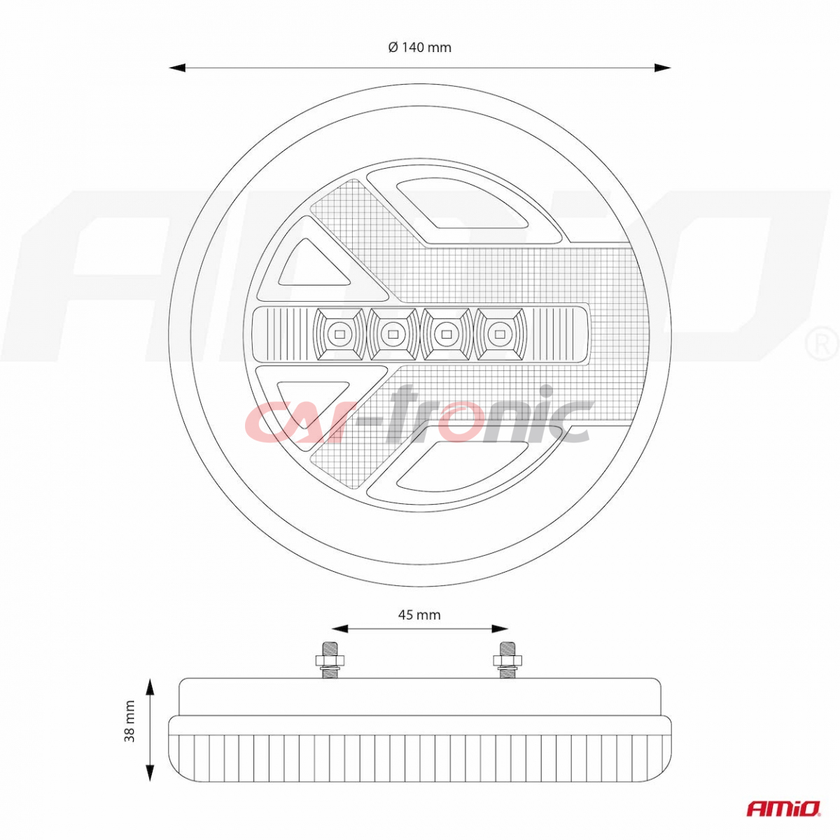 Lampa tylna zespolona LED RCL-06-LR lewa prawa AMIO-02371