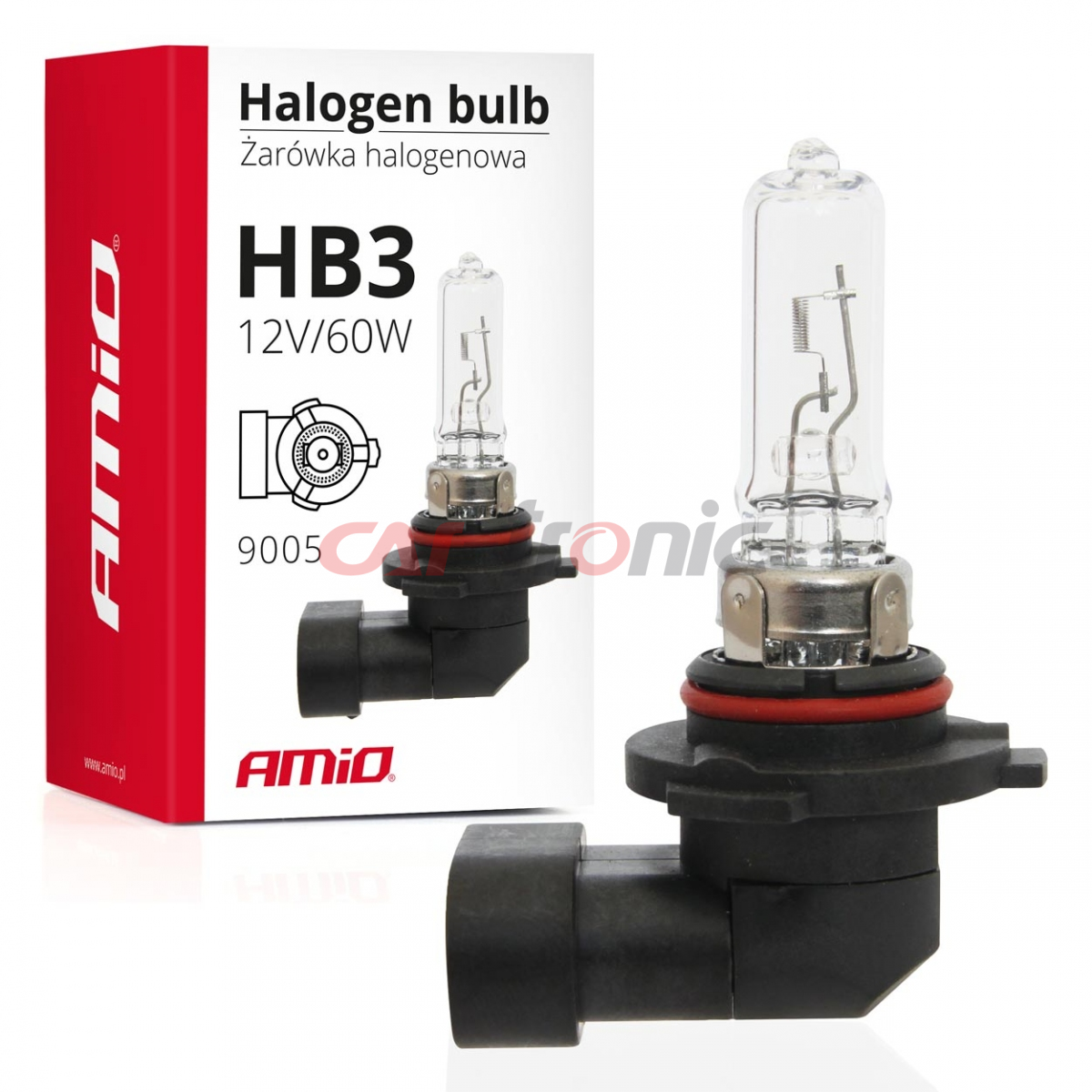 Żarówka halogenowa HB3 12V 65W 9005 AMIO-01479