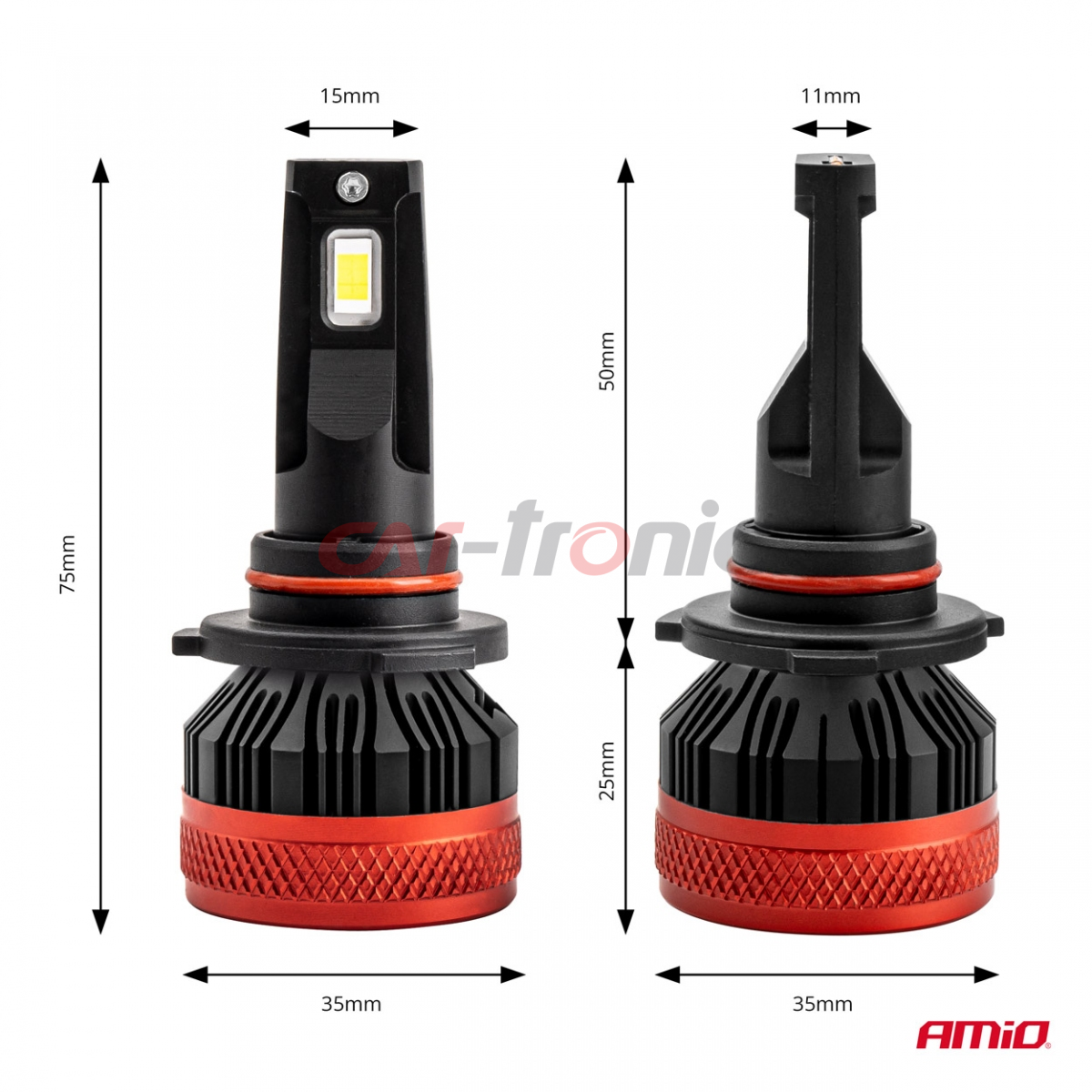 Żarówki samochodowe LED seria X3 HB3 9005/HIR1 9011/H10 6500K Canbus AMIO-02982