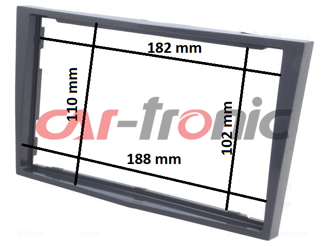 Ramka radiowa 2 DIN Opel Antara, Astra H, Corsa D, Zafira B 2004 -> szary stalowy