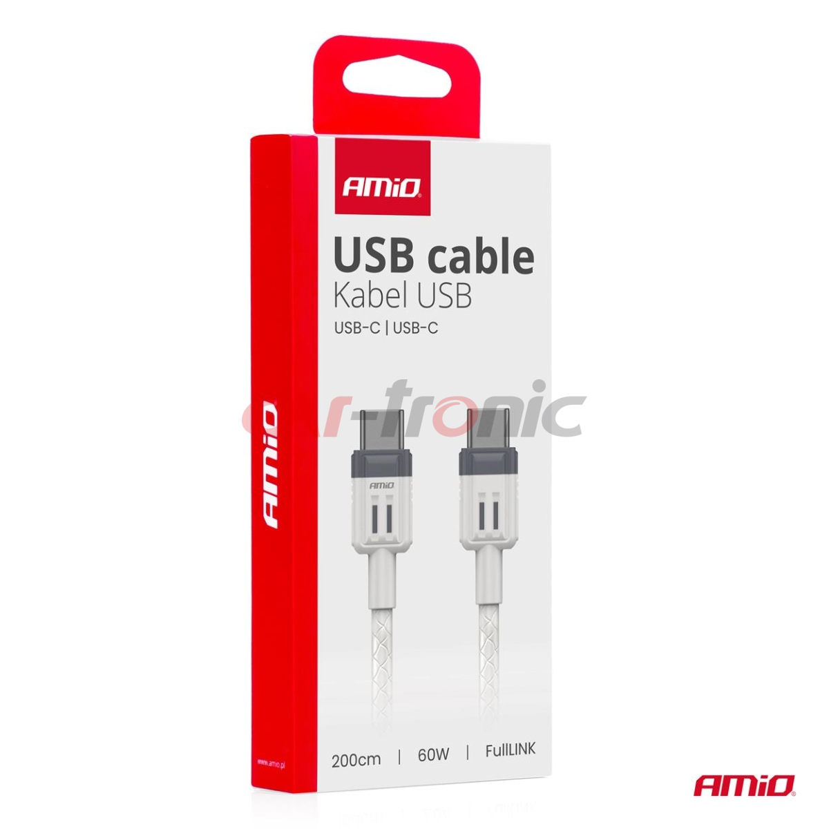 Kabel do ładowania USB-C - USB-C 60W 200cm FullLINK AMIO-03909