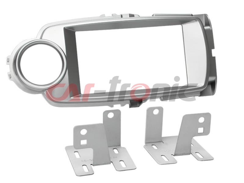 Ramka radiowa 2 DIN Toyota Yaris 10/2011- 07/2014 (XP13) srebna