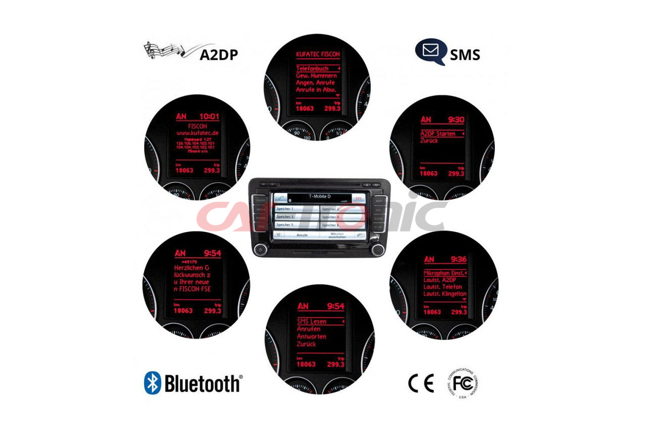 Zestaw głośnomówiący Fiscon FSE VW Seat Skoda RNS510,RCD510,Columbus