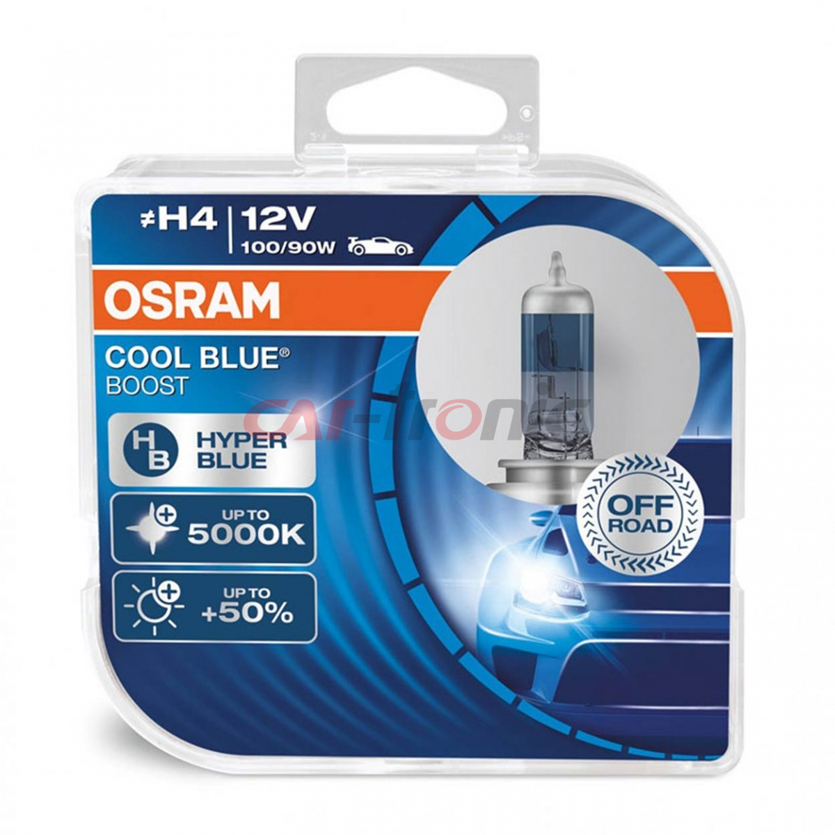 Żarówka halogenowa Osram H4 12V 100/90W P43t Cool Blue Boost 5500K / 2szt.